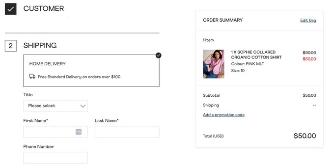 8 CRO recommendations with real-world examples and results (2026) An example of White Stuff's checkout experience.