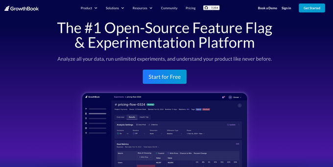 10 best A/B testing tools for CRO in 2026 (expert review) GrowthBook homepage.