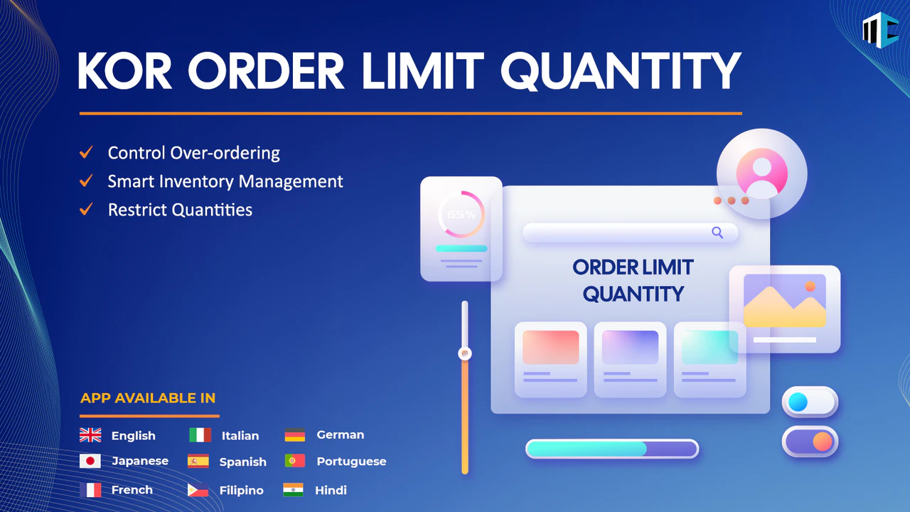 a computer screen with the words kor order limit quantity