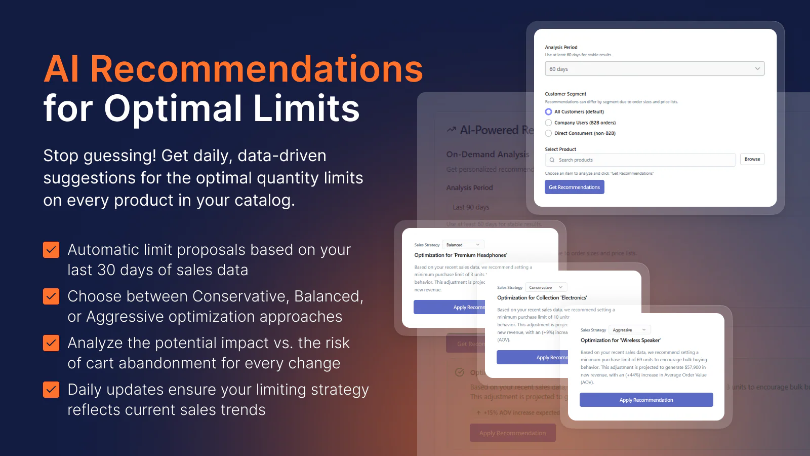a screenshot of a web page with the text, all recommendeds for optimal