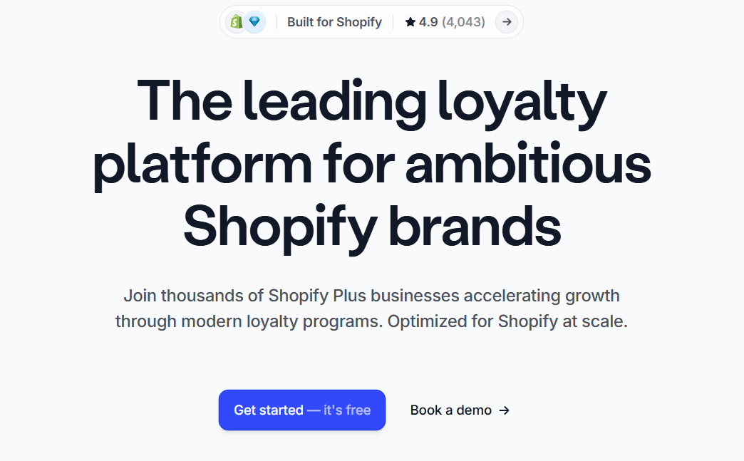 the landing page of a shopify website