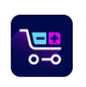 a shopping cart with a cross on it