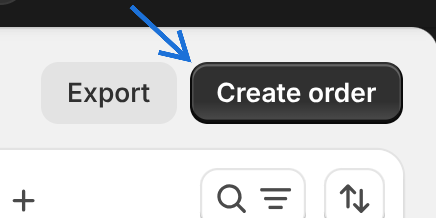 a keyboard with a button that says, create order