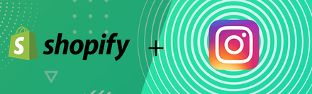 a green background with the words shopify and a picture of a shopping bag