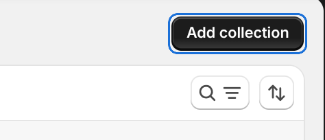 a computer keyboard with a button that says add collection