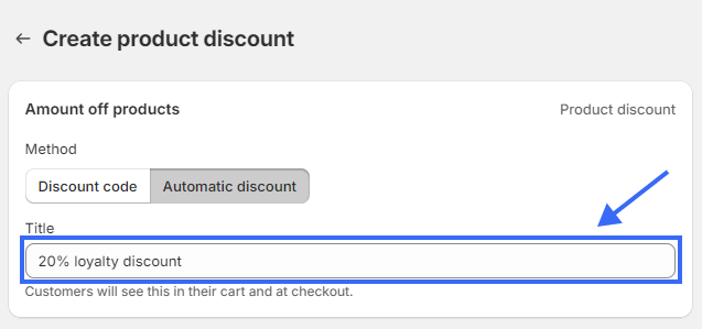 Create product discount tab.