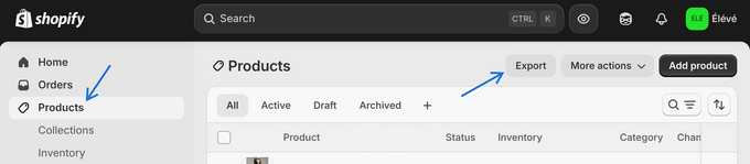 5 Simple Steps to Download All Your Product Images From Shopify a screenshot of a web page with a button highlighted