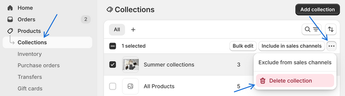 Can a Shopify Collection Be Changed From Manual to Automated? a screenshot of a web page with a selection of items
