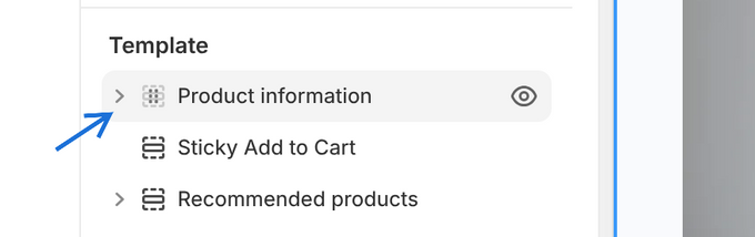 a screenshot of a web page with the product information section highlighted