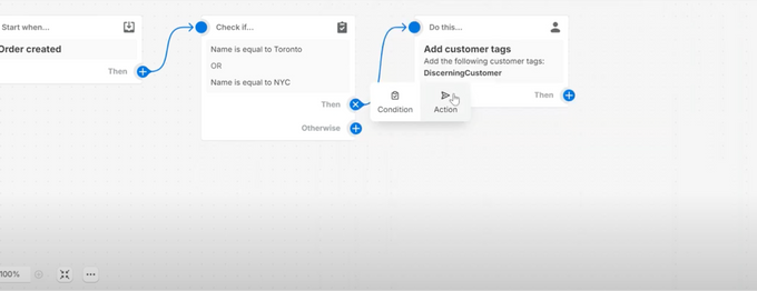 Add customer Tags a screenshot showing to click action to add customer tags