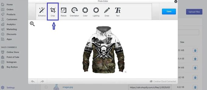 Cropping an image on Shopify