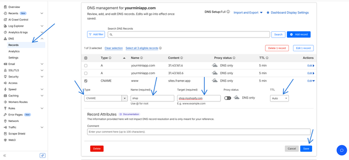 How to Set up Multiple Domains Under One Shopify Account a screenshot of a web page with the settings highlighted