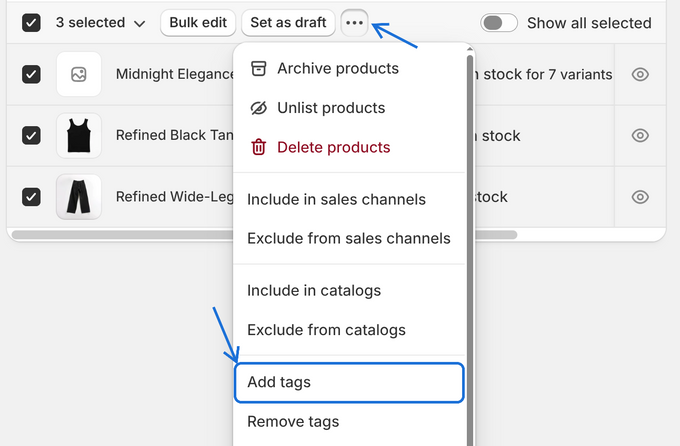 Can a Shopify Collection Be Changed From Manual to Automated? a screenshot of a cell phone with the delete products button highlighted
