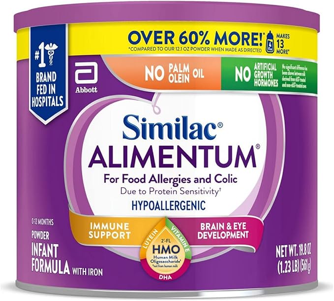 a can of simlac allmentum for food allergies and col