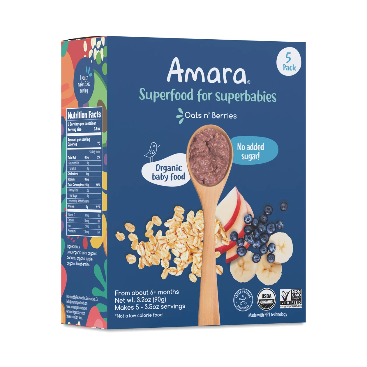 Amara Superfood for Babies Oats and Berries