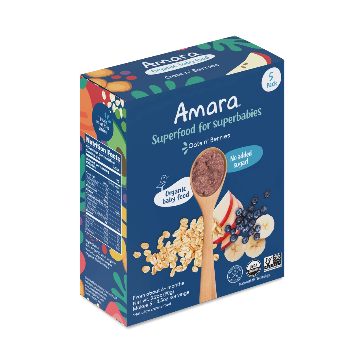 Amara Superfood for Babies Oats and Berries