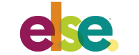 a colorful logo with the word else on it