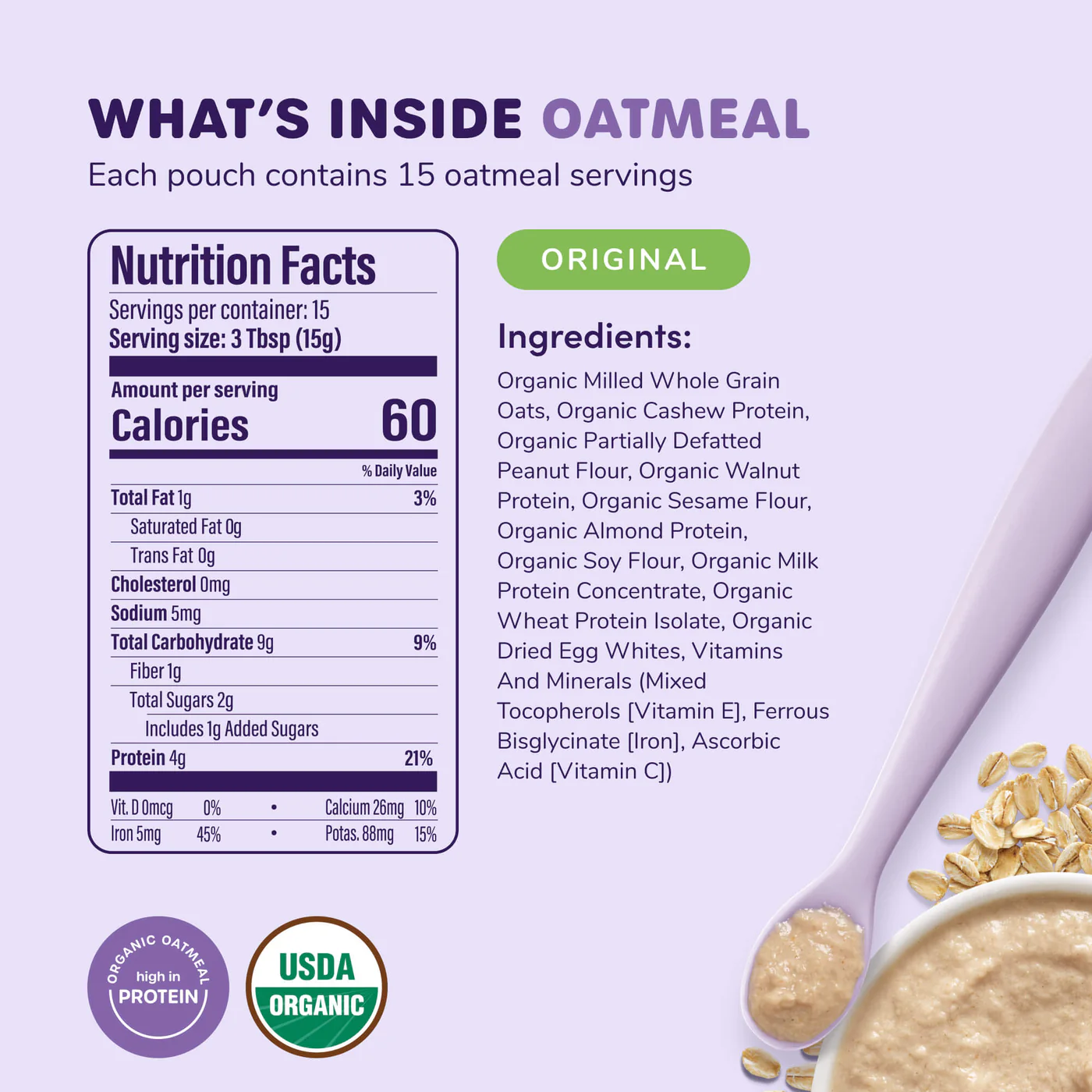 Ready Set Food Organic Baby Oatmeal Cereal