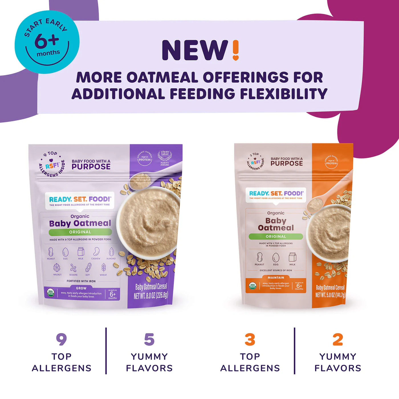 Ready Set Food Organic Baby Oatmeal Cereal