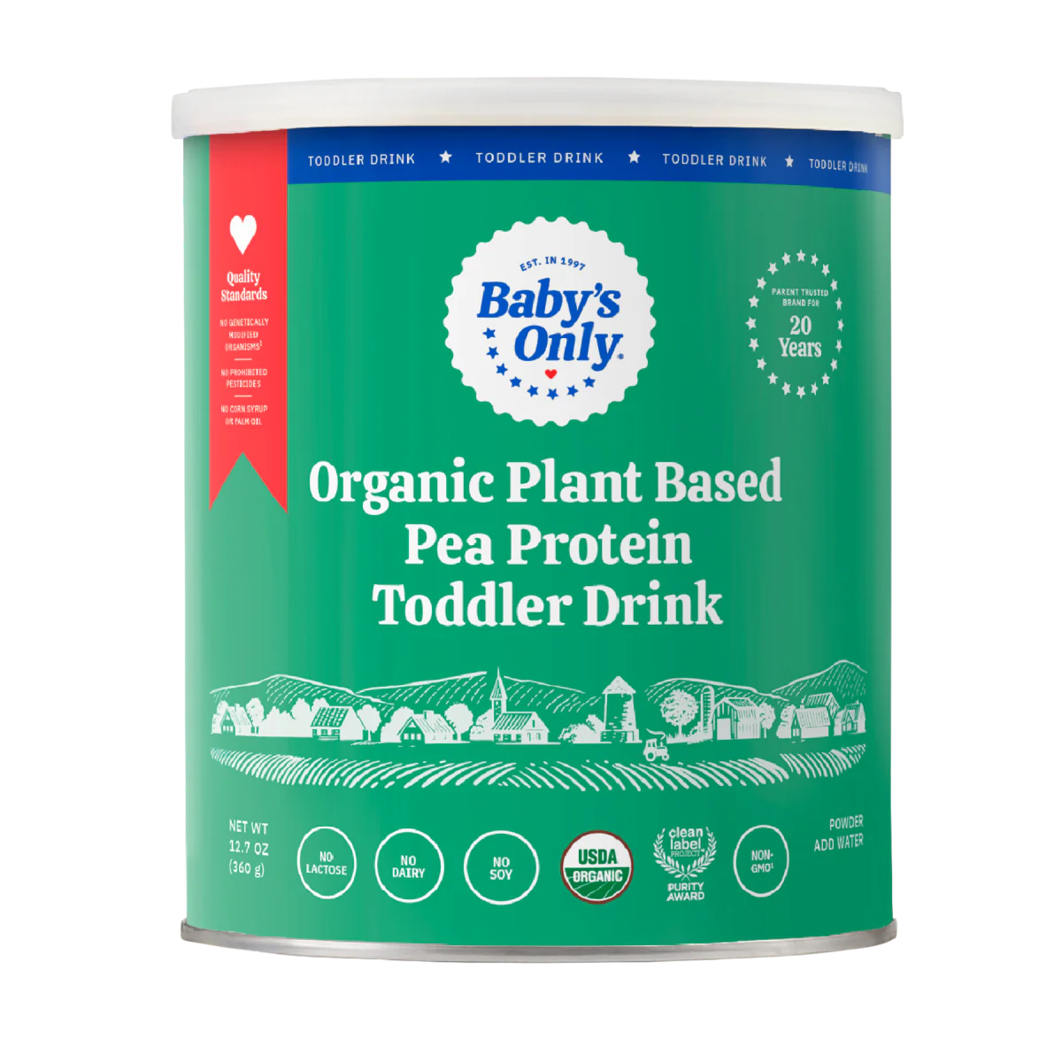 baby's only organic plant based pea protein toddler drink