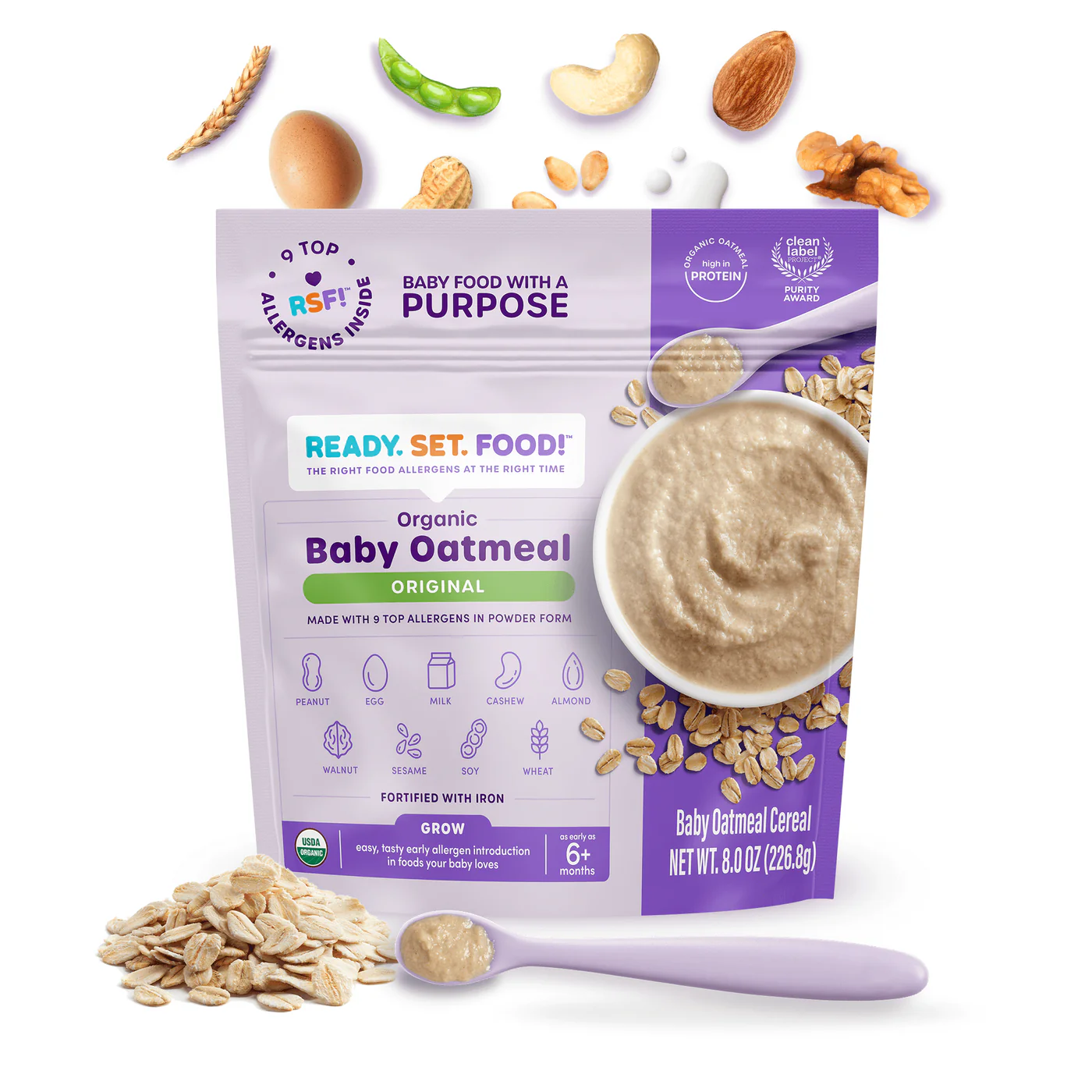 Ready Set Food Organic Baby Oatmeal Cereal