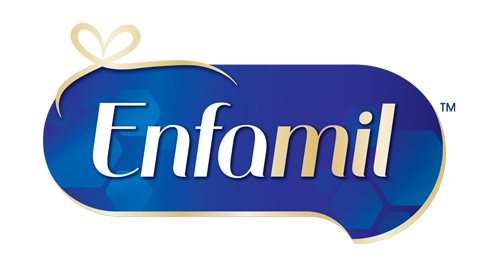 enfomil logo on a black background