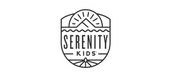 a black and white logo for serenity kids