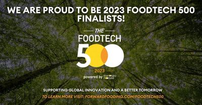 a picture of a forest with the words we are proud to be 202 foodtech