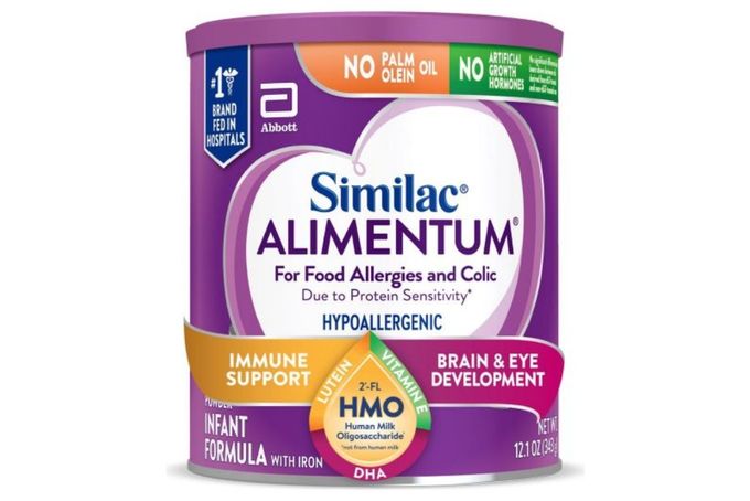 a can of Alimentum Hypoallergenic Formula