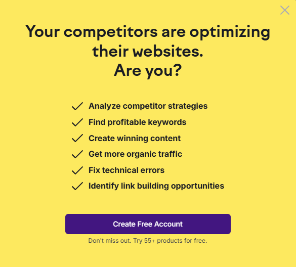 a yellow background with the words your competitors are optimizing their website are you