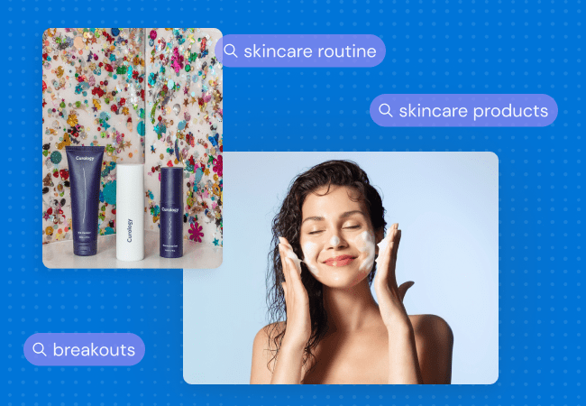 Image of topic clusters for skincare products