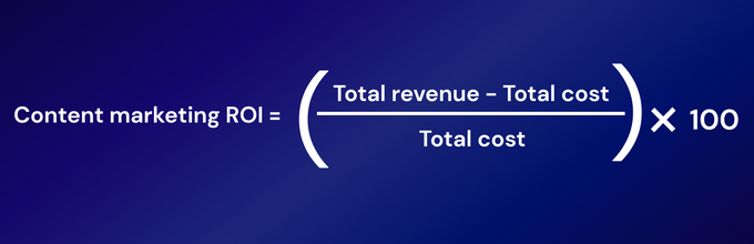 Content marketing ROI formula