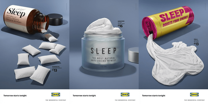 Screenshot of creative IKEA ad campaign