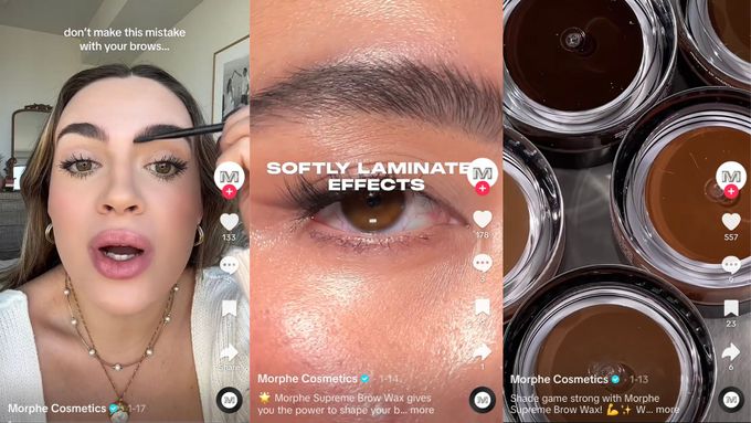 Morphe Cosmetics' top- and bottom-funnel content