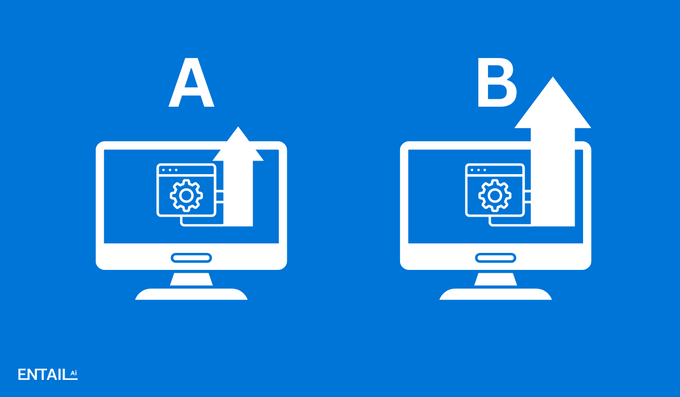 Graphic illustrating A/B testing