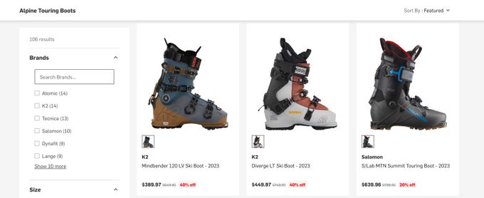a screen shot of a pair of ski boots