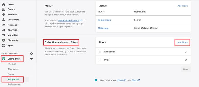 Screenshot_Add filters to Shopify
