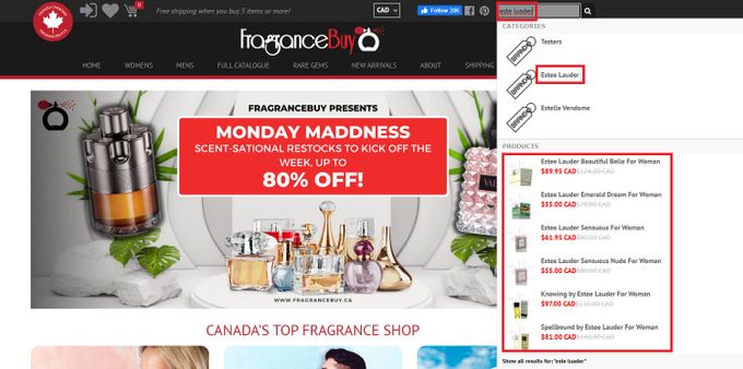 Shopify Instant Search_Fragrance Buy example_NLP_no border