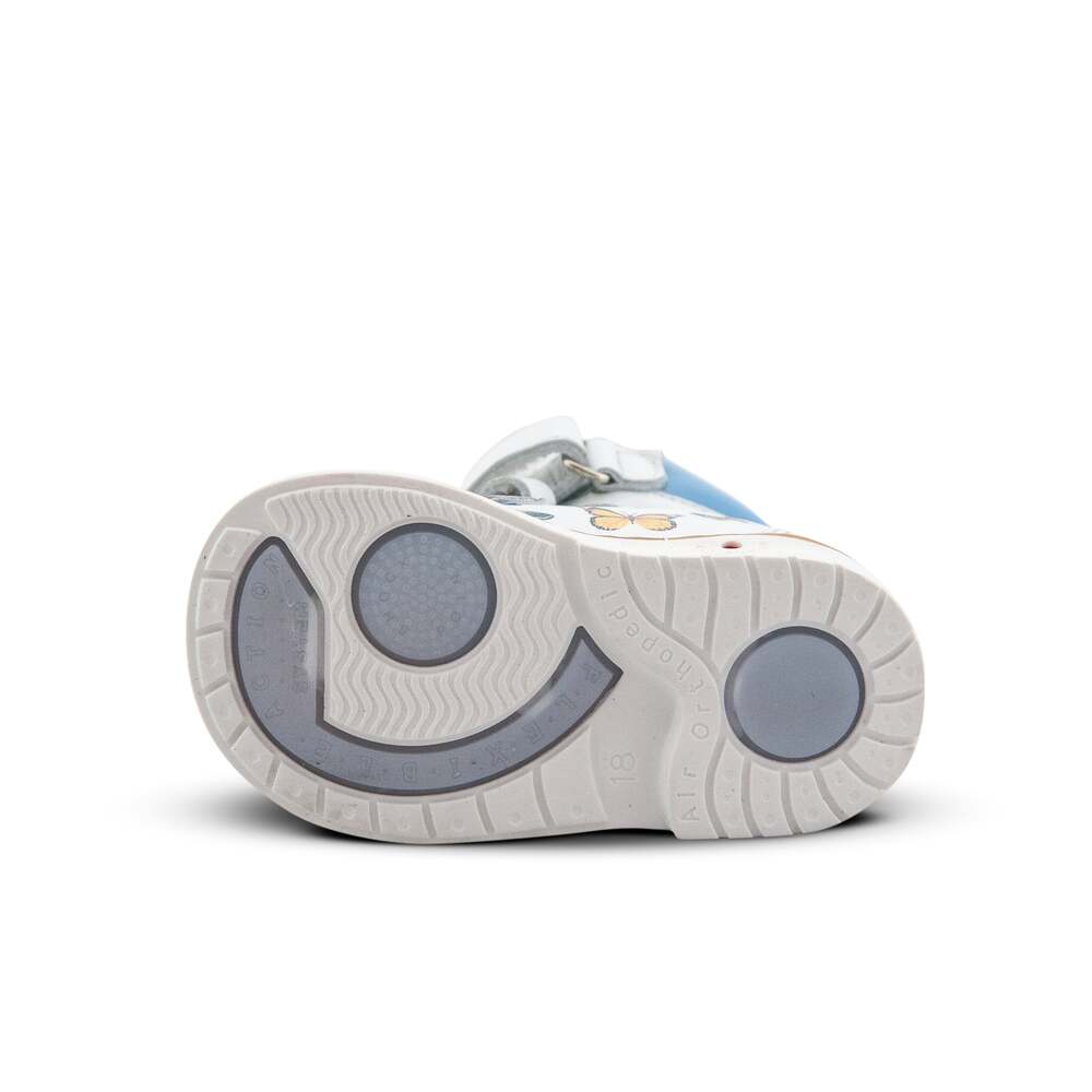 a close up of a shoe with a smiley face on it