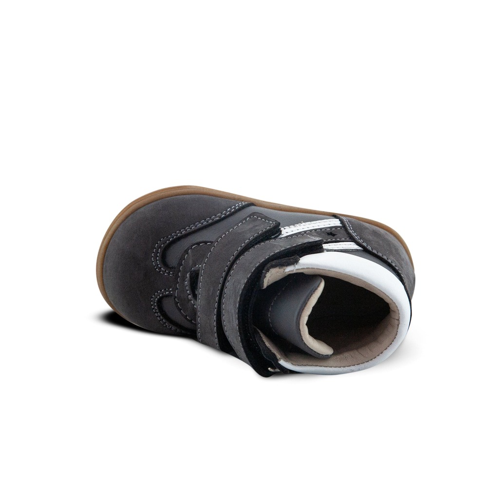 a close up of a shoe on a white background