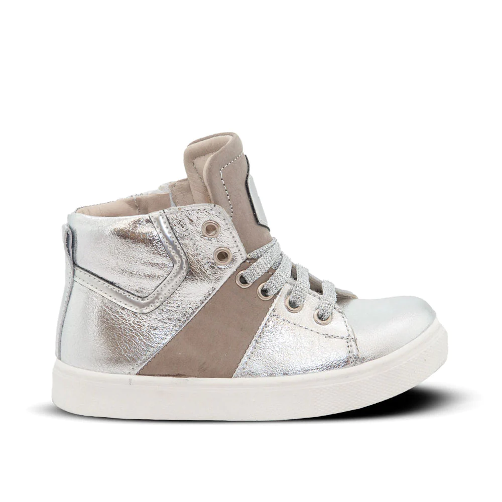 First Walkers Brighty Ava Silver High-Top Sneakers