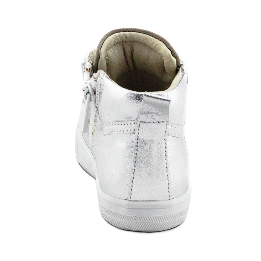 First Walkers Brighty Ava Silver High-Top Sneakers