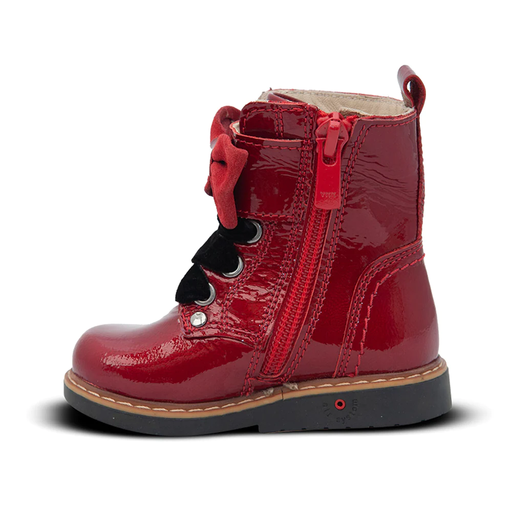 First Walkers Crimson Lynton Red Orthopaedic High-Top Boots