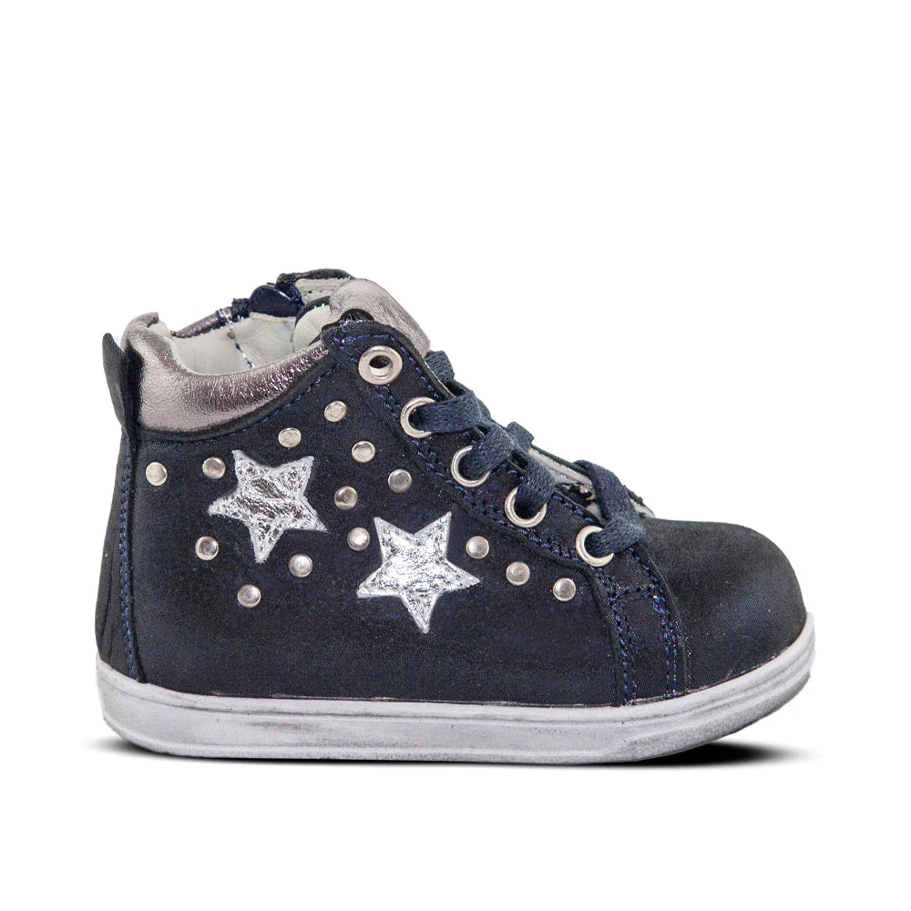 First Walkers Galactic Nichole Navy Stars Orthopaedic High-Top Sneakers