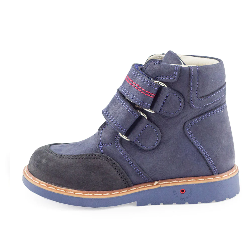 First Walkers Smooth Owen Navy Orthopaedic High-Top Boots