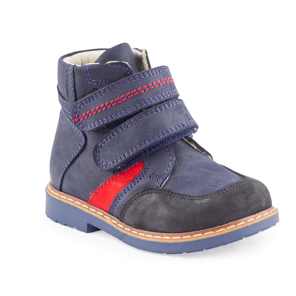 First Walkers Smooth Owen Navy Orthopaedic High-Top Boots