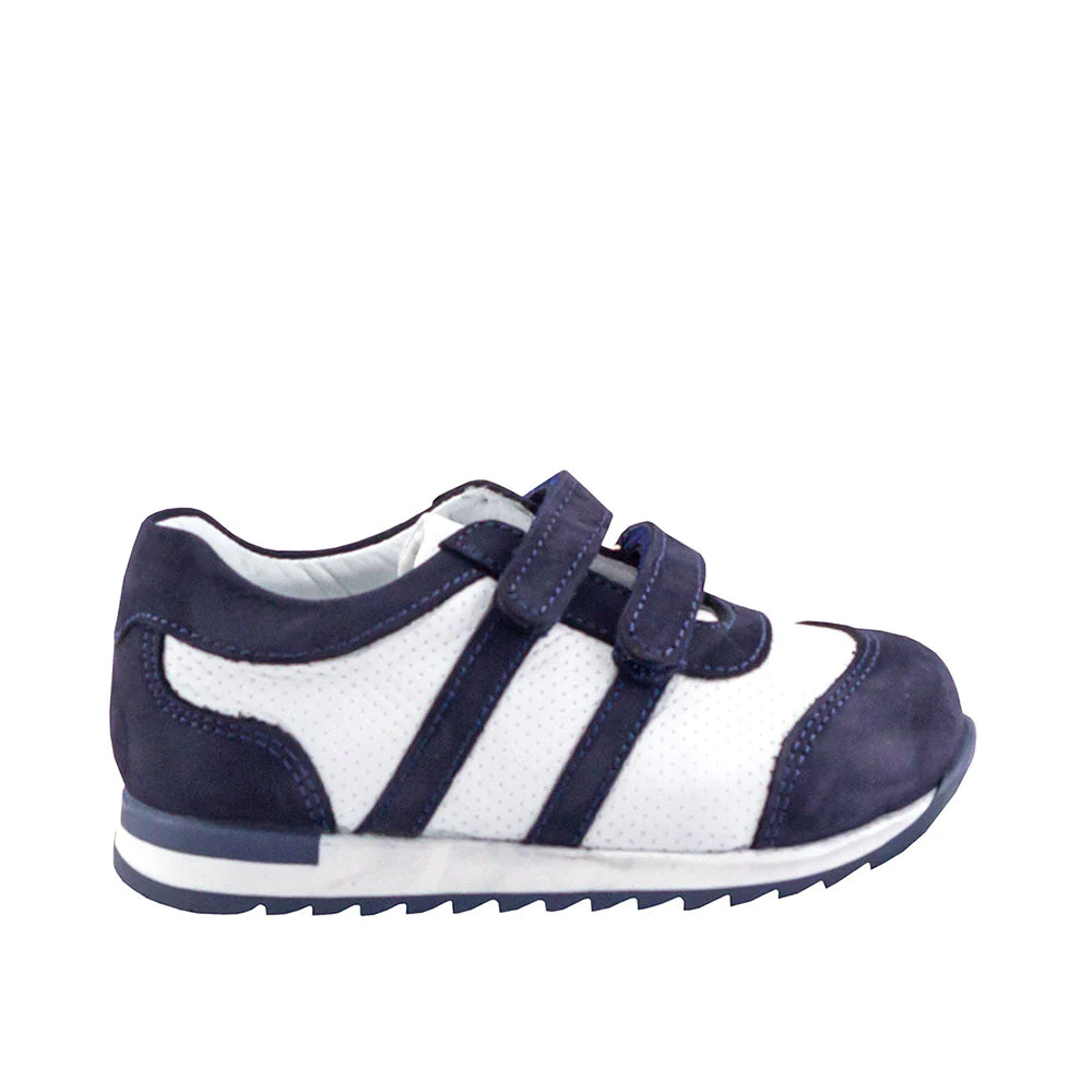First Walkers Tyler B. White Navy and White Supportive Sneakers