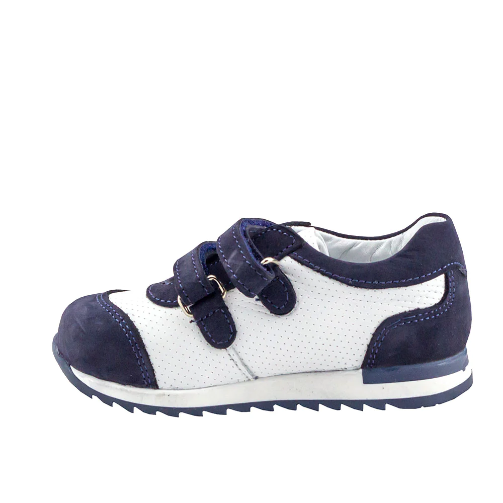 First Walkers Tyler B. White Navy and White Supportive Sneakers