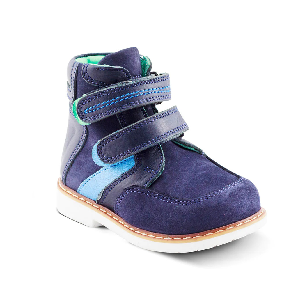 Velvet Logan Velcro Boot  - a child's shoe with a strap on the side