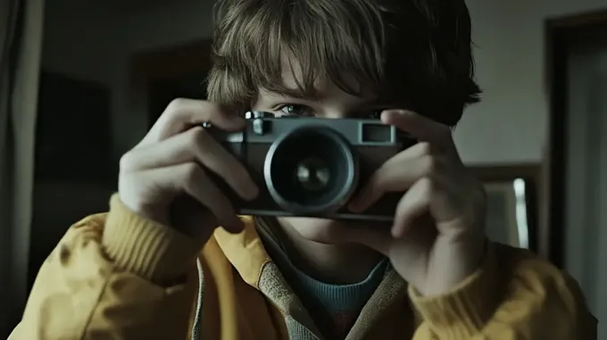 a person taking a picture with a camera